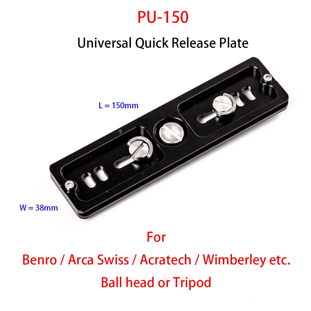 PU-150 Универсальная металлическая пластина быстрого крепления для камеры Benro / Arca Swiss / Acratech/Wimberley/шаровой головкой или штативом и т. д.
PU-150 Универсальная металлическая пластина быстрого крепления для камеры Benro / Arca Swiss / Acratech/Wimberley/шаровой головкой или штативом и т. д.