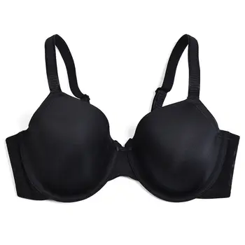 

Vgplay Solid Black Unlined Women Bra Plus Size Underwire Bow Lingerie Adjusted-straps Big Cup For Big Breast Women Underwear