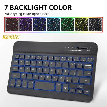 Russian Ultra Thin 7 Colors LED Backlit Backlight Wireless Bluetooth Keyboard For iPad mini 7.9 keyboard For Android For Windows
Russian Ultra Thin 7 Colors LED Backlit Backlight Wireless Bluetooth Keyboard For iPad mini 7.9 keyboard For Android For Windows