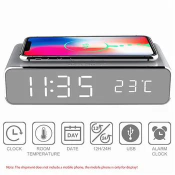 Multifunction Alarm Clock for Indoor Thermometer Wireless Charging for Phone Time Display Date Display
Multifunction Alarm Clock for Indoor Thermometer Wireless Charging for Phone Time Display Date Display