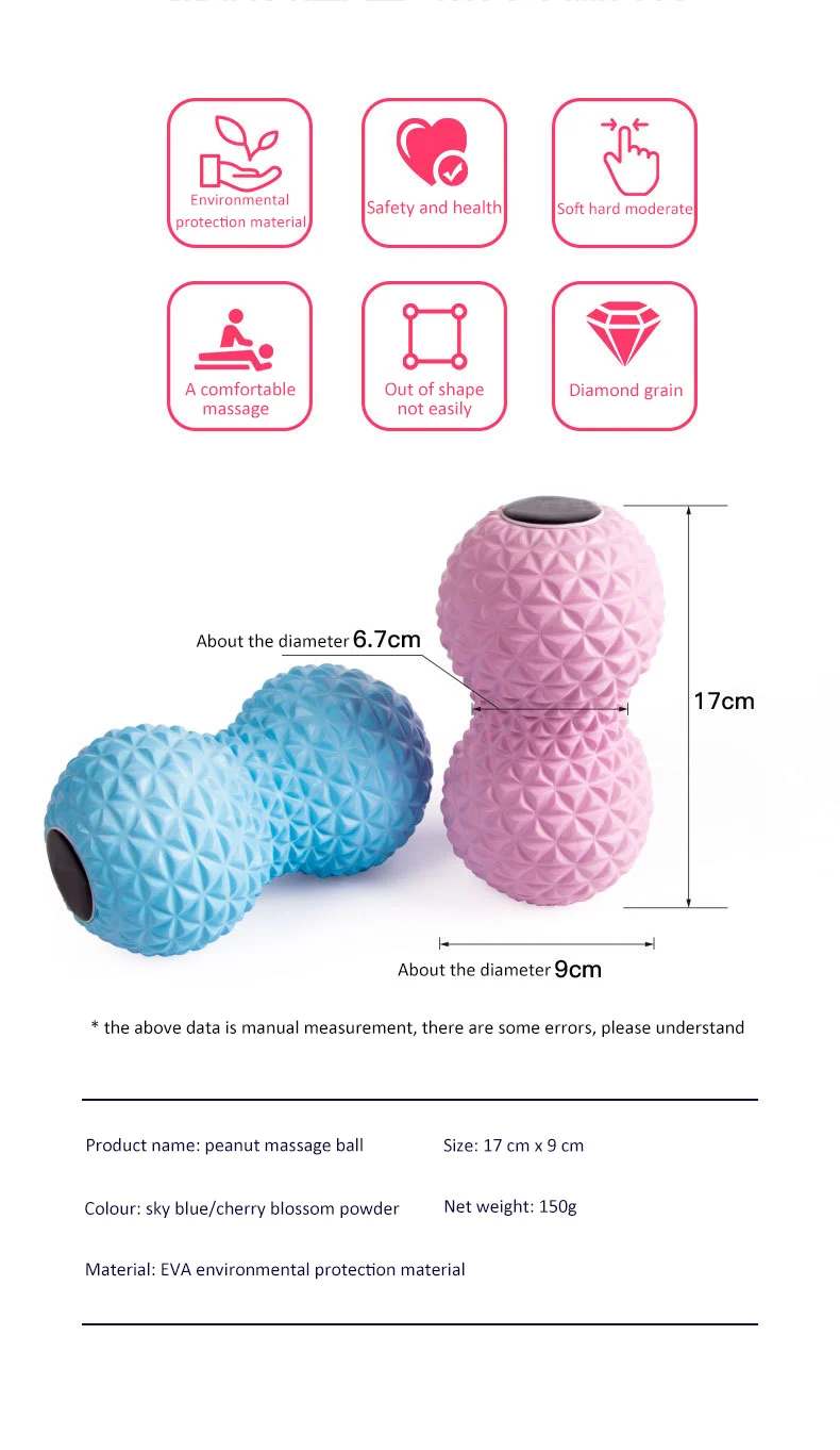 EVA Peanut Shaped Massage Ball Blue