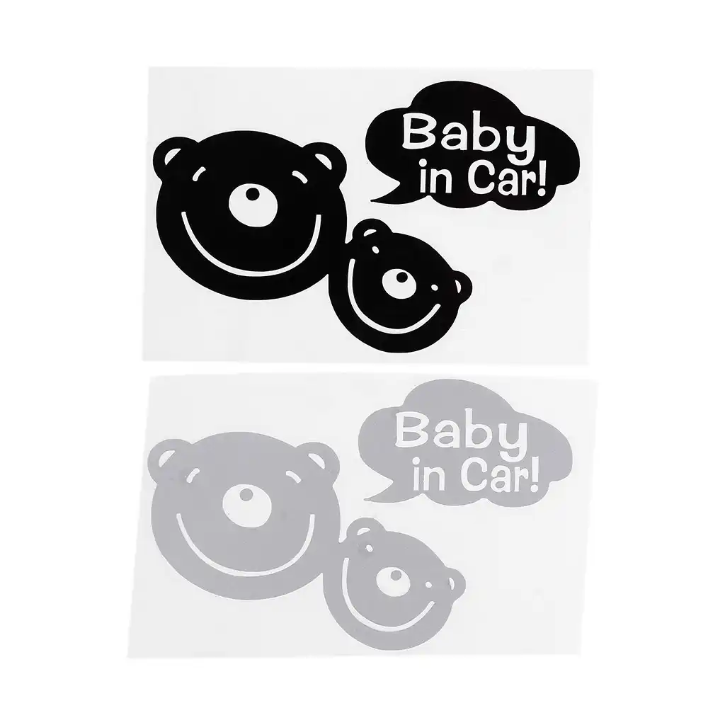 baby in car warn vinyl 3d stickers cartoon funny girl boy in c