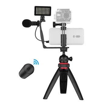 Phone Video Vlog Kit with Ball Head Tripod Mic LED Light Phone Clamp Mount Adapter Remote Shutter Compatible Action Camera DSLR
Phone Video Vlog Kit with Ball Head Tripod Mic LED Light Phone Clamp Mount Adapter Remote Shutter Compatible Action Camera DSLR