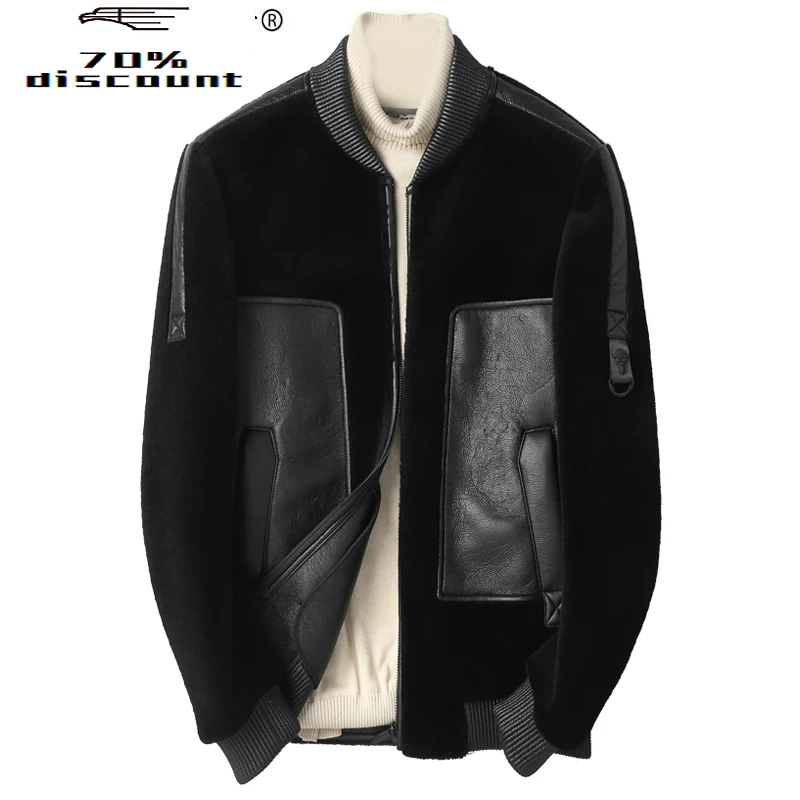 Real Sheep Shearling Fur Coat Autumn 2020 Winter Jacket Men 200% Wool Coats Streetwear Baseball Leather Jackets MY2422
Real Sheep Shearling Fur Coat Autumn 2020 Winter Jacket Men 200% Wool Coats Streetwear Baseball Leather Jackets MY2422