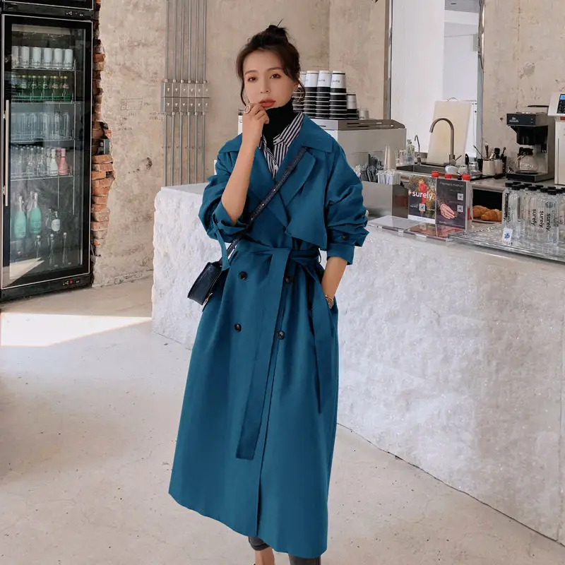 Waist slimming drape deep Curry windbreaker Women's Mid-length 2020 Autumn New Korean version of loose over-the-knee coat tide
Waist slimming drape deep Curry windbreaker Women's Mid-length 2020 Autumn New Korean version of loose over-the-knee coat tide