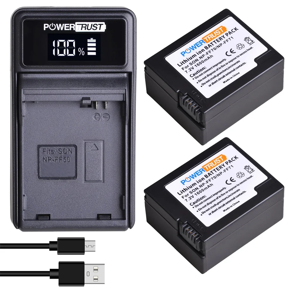 Перезаряжаемый аккумулятор PowerTrust для Sony NP-FF71, NP-FF70, Стандартная замена аккумулятора INFOLITHIUM серии F
Перезаряжаемый аккумулятор PowerTrust для Sony NP-FF71, NP-FF70, Стандартная замена аккумулятора INFOLITHIUM серии F