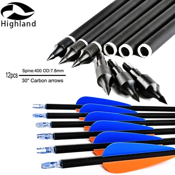 12PCS 30Inches Hunting Archery Arrows With Replaceable Arrowhead Spine 400 Carbon Arrows For Compound or Recurve Bow and Arrows
12PCS 30Inches Hunting Archery Arrows With Replaceable Arrowhead Spine 400 Carbon Arrows For Compound or Recurve Bow and Arrows