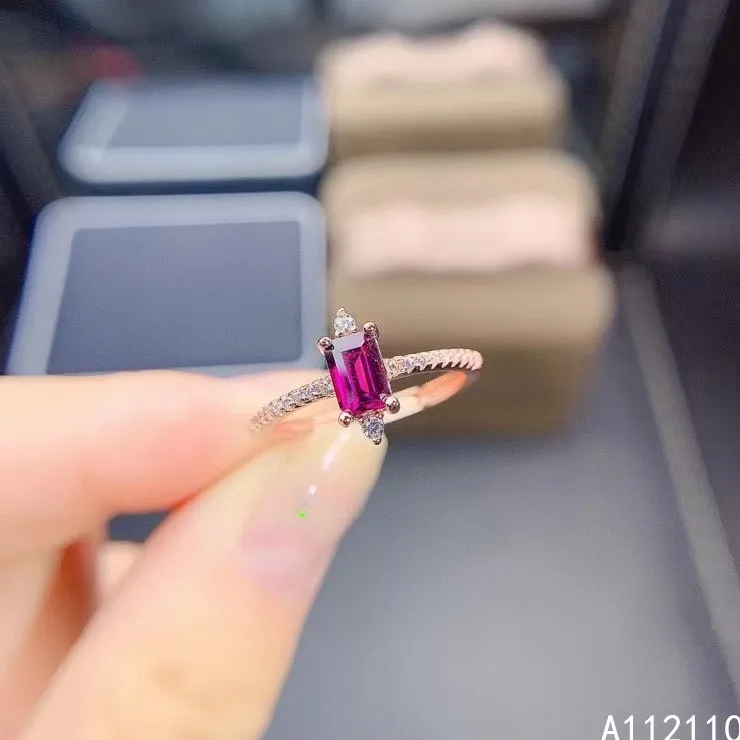 Fine Jewelry 925 Sterling Silver Inset With Natural Gem Women's Trendy Fashion Rectangle Pyrope Garnet Adjustable Ring Support D
Fine Jewelry 925 Sterling Silver Inset With Natural Gem Women's Trendy Fashion Rectangle Pyrope Garnet Adjustable Ring Support D