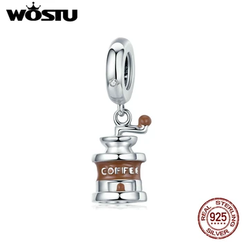 WOSTU 925 Sterling Silver Coffee Grinder Charms Brown Enamel Silver Beads Fit Original Bracelet For Women PenBNnt Jewelry BNC170
WOSTU 925 Sterling Silver Coffee Grinder Charms Brown Enamel Silver Beads Fit Original Bracelet For Women PenBNnt Jewelry BNC170