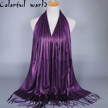 New Style Tassels Gold Thread Scarf Spring Women Solid Color Long Shawl Wrap Hijab Turban Muslim Islamic Headscarf Female jersey
New Style Tassels Gold Thread Scarf Spring Women Solid Color Long Shawl Wrap Hijab Turban Muslim Islamic Headscarf Female jersey