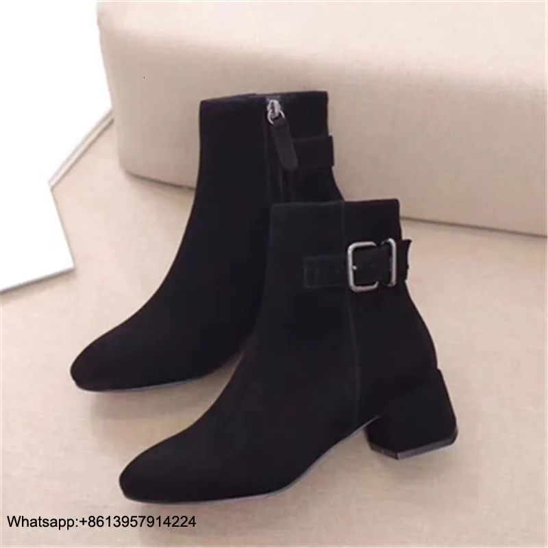 Shoes Female Zipper Botas Women Boots Round Toe Chaussures Femme Nubuck Ladies Boots Buckle Botas Mujer Med Heel Scarpe Donna
Shoes Female Zipper Botas Women Boots Round Toe Chaussures Femme Nubuck Ladies Boots Buckle Botas Mujer Med Heel Scarpe Donna
