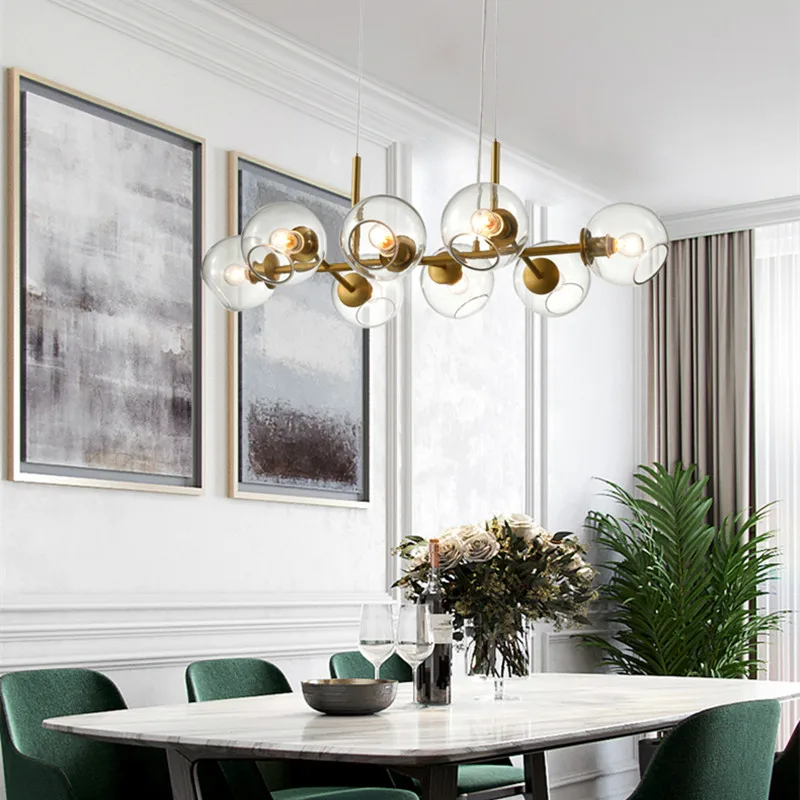 Modern Loft Glass Ball LED Pendant Lights Nordic Creative E14 Hanging Light Fixtures FOR Living Dining Room Bedroom Bar
Modern Loft Glass Ball LED Pendant Lights Nordic Creative E14 Hanging Light Fixtures FOR Living Dining Room Bedroom Bar