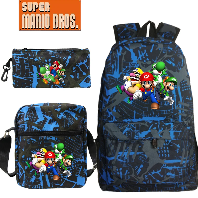 3 Pcs/set Mochila Super Mario Backpack Bag Teenager School Bag Boy Girl Large Capacity Multifunction Anime Bookbag
3 Pcs/set Mochila Super Mario Backpack Bag Teenager School Bag Boy Girl Large Capacity Multifunction Anime Bookbag
