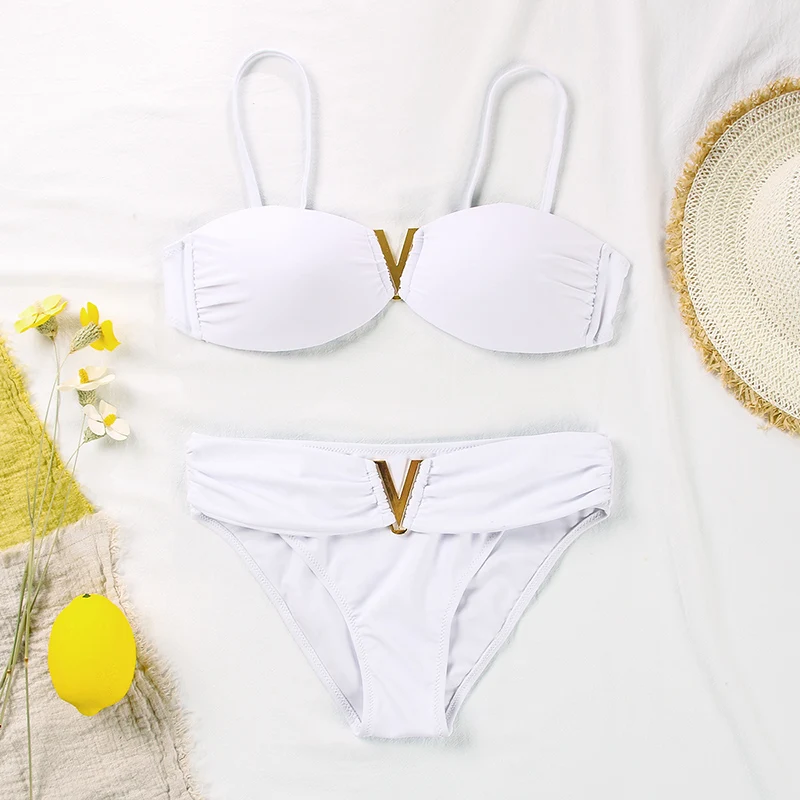 Sexy Bikini Push Up Solid Swimsuit Female Bikinis String Bathing Suit Women Swimwear Bandaeu V Neck Biquini Bikini Set H4af9e7c7a55843fea74931e1e51bcc46F - Sexy Bikini Push Up Solid Swimsuit Female Bikinis String Bathing Suit Women Swimwear Bandaeu V Neck Biquini Bikini Set