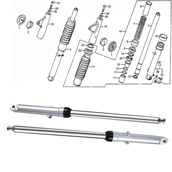27" Trail Front Fork Tubes Shocks Absorber For Honda CG125 CT90 CT110 CT 90 110 Motorcycle Trail Bike
27" Trail Front Fork Tubes Shocks Absorber For Honda CG125 CT90 CT110 CT 90 110 Motorcycle Trail Bike