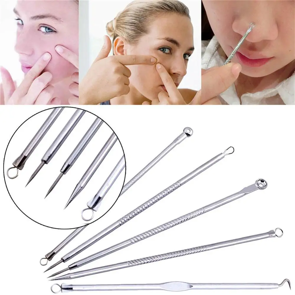 5pcs/set Blackhead Comedone Acne Pimple Needle Blemish Remover Tool Spoon for Face Skin Care Tool Needles Facial Pore Cleaner
5pcs/set Blackhead Comedone Acne Pimple Needle Blemish Remover Tool Spoon for Face Skin Care Tool Needles Facial Pore Cleaner