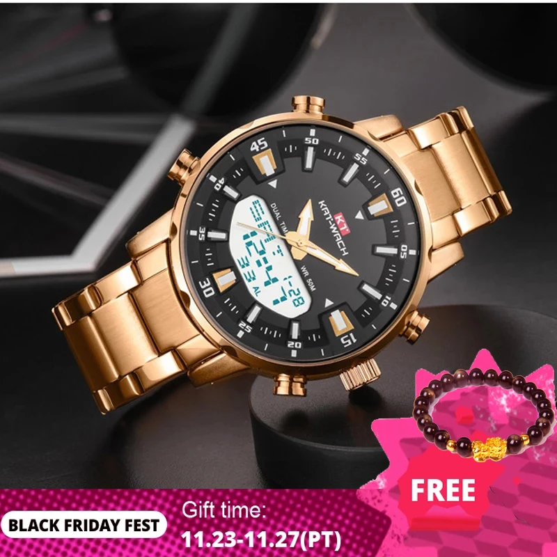 KAT-WACH Brand Men Watch Sports Digital Watches Men Waterproof Steel Military Quartz Watch For Men Wristwatch Relogio Masculino
KAT-WACH Brand Men Watch Sports Digital Watches Men Waterproof Steel Military Quartz Watch For Men Wristwatch Relogio Masculino