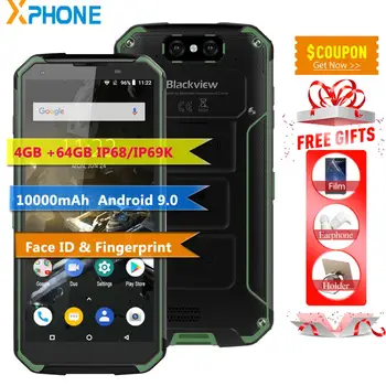 

Blackview BV9500 Plus 4GB 64GB Helio P70 Octa Core Mobile phone 10000mAh IP68 Waterproof 5.7inch FHD Android 9.0 Smartphone