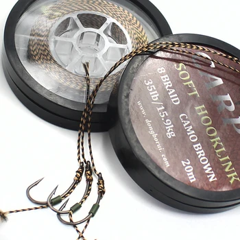 20m Carp Fishing Line Soft Hook Link Uncoated Braid Line Camo Brown Hooklink for Hair Rig 15 25 35LB Carp Coarse Fishing Tackle
20m Carp Fishing Line Soft Hook Link Uncoated Braid Line Camo Brown Hooklink for Hair Rig 15 25 35LB Carp Coarse Fishing Tackle