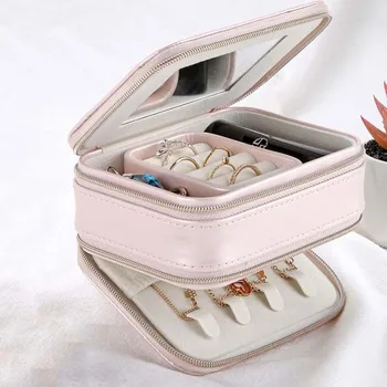 Leather Jewelry Casket Cosmetic Jewelry Storage Box Makeup Packing Organizer Multi-function Earring Ring Container Case Portable
Leather Jewelry Casket Cosmetic Jewelry Storage Box Makeup Packing Organizer Multi-function Earring Ring Container Case Portable