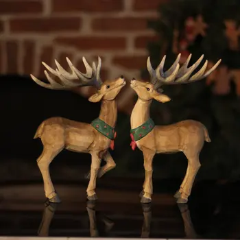 XM004-16 CM Hand Carved Pine wood Carving Figurine - One Pair Deer Christmas Decorations for Home
XM004-16 CM Hand Carved Pine wood Carving Figurine - One Pair Deer Christmas Decorations for Home