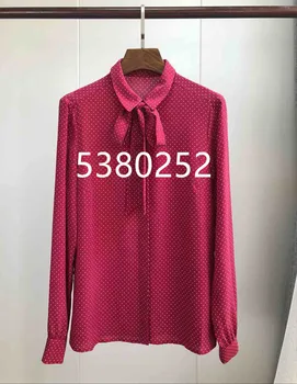 Women's100% Silk Red Sweet Blouse Tie Bow Neck Long Sleeve Polka Dot French Style Shirt Top 2019 New
Women's100% Silk Red Sweet Blouse Tie Bow Neck Long Sleeve Polka Dot French Style Shirt Top 2019 New