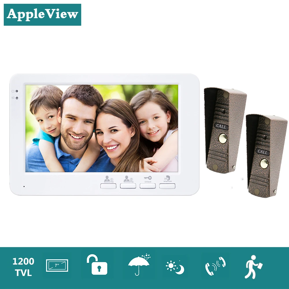 1200TVL Door Phone Intercom Home Security Video Intercom System doorbell video IR Night Vision Outdoor Call Panel IP65 Rainproof
1200TVL Door Phone Intercom Home Security Video Intercom System doorbell video IR Night Vision Outdoor Call Panel IP65 Rainproof