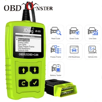 2020 OBDII/OBD2 Code Reader Engine Scanner JD101 EOBD Auto Diagnostic Tool Multi-language Car Scanner with Battery Test ELM327
2020 OBDII/OBD2 Code Reader Engine Scanner JD101 EOBD Auto Diagnostic Tool Multi-language Car Scanner with Battery Test ELM327