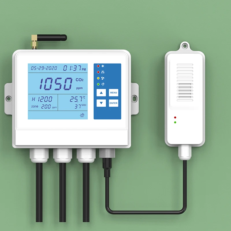 OEM and ODM CO2 controller for Greenhouse Food And Vegetable Storage Carbon Dioxide Controller
OEM and ODM CO2 controller for Greenhouse Food And Vegetable Storage Carbon Dioxide Controller
