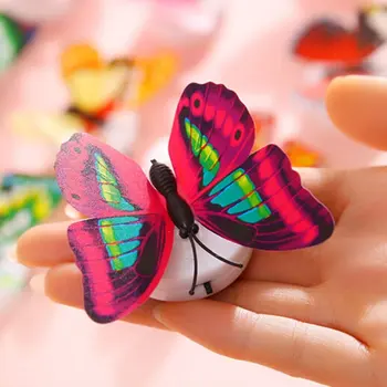 

Lovely Butterfly LED Night Light Color Changing Light Lamp Beautiful Home Room Desk Wall Decor Nightlights