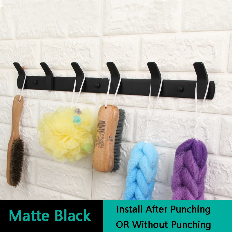 Bathroom Accessories Black Towel 23456 Hook Solid Stainless Steel Towel Rack Multi-function Hook Door Hanger Clothes Robe Hook
Bathroom Accessories Black Towel 23456 Hook Solid Stainless Steel Towel Rack Multi-function Hook Door Hanger Clothes Robe Hook