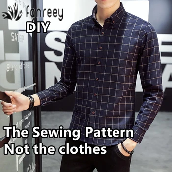 Men's Plaid Shirt pattern for sewing N19 
Men's Plaid Shirt pattern for sewing N19