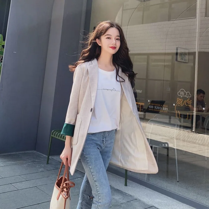 Photo Shoot INS Sweet Off-white Mid-length Suit Collar One-Button Cuff Contrast Colors Retro Suit Coat Women's
Photo Shoot INS Sweet Off-white Mid-length Suit Collar One-Button Cuff Contrast Colors Retro Suit Coat Women's