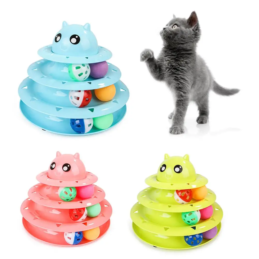 Pet Cat Toy Three-layer Turntable Puzzle Bell Toy Ball Entertainment Interactive Cat Dog Training Toy
Pet Cat Toy Three-layer Turntable Puzzle Bell Toy Ball Entertainment Interactive Cat Dog Training Toy
