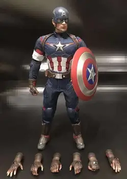 1/6 Scale Captain America combats Clothing Set with Belt Straps Shield Boots 8pcs Hand Model For 12in Action Figure Collection
1/6 Scale Captain America combats Clothing Set with Belt Straps Shield Boots 8pcs Hand Model For 12in Action Figure Collection
