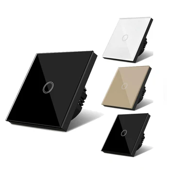 EU Standard Crystal Glass Touch Switch 1 Gang 1 Way Smart Home Automation Module RF Touch Sensor LED Light Switch 433mhz dropshi 
EU Standard Crystal Glass Touch Switch 1 Gang 1 Way Smart Home Automation Module RF Touch Sensor LED Light Switch 433mhz dropshi