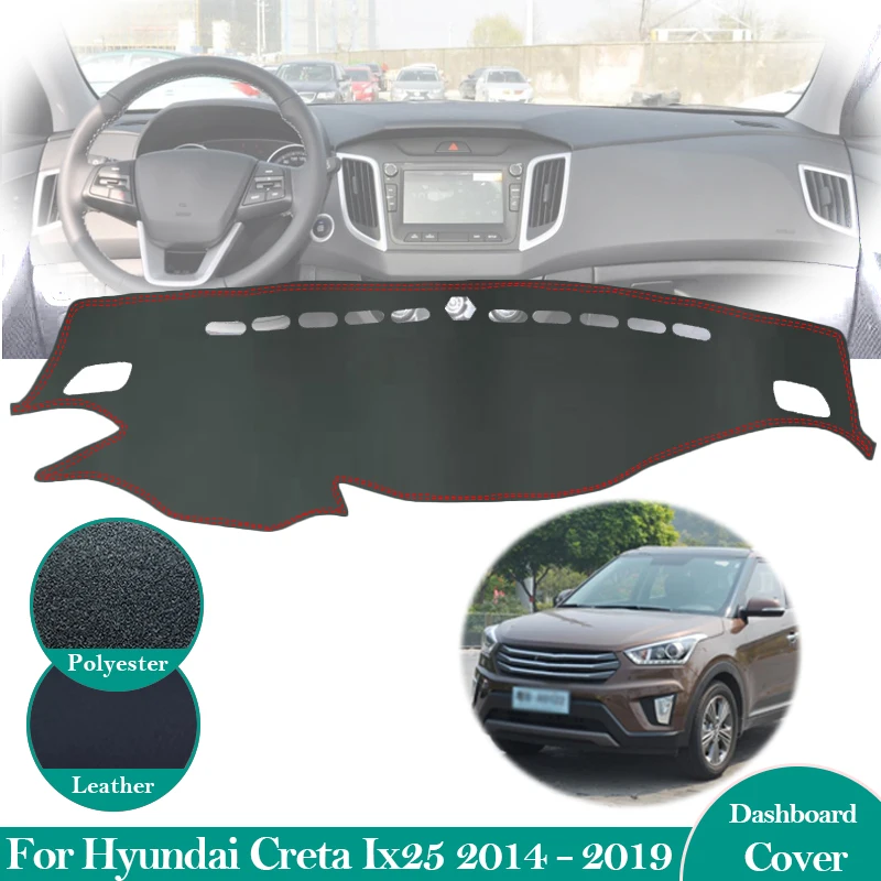 Нескользящий кожаный коврик для Hyundai Creta Ix25 2014 -2019, накладка на приборную панель, Солнцезащитный ковер, коврик, аксессуары для автомобиля 2017 2018
Нескользящий кожаный коврик для Hyundai Creta Ix25 2014 -2019, накладка на приборную панель, Солнцезащитный ковер, коврик, аксессуары для автомобиля 2017 2018