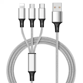 3 in 1 USB Charging Cable for iPhone 6S 7 8 X XS XR Samsung LG Xiaomi Redmi Huawei Honor OnePlus Android Phone Charger Wire 1.2m 
3 in 1 USB Charging Cable for iPhone 6S 7 8 X XS XR Samsung LG Xiaomi Redmi Huawei Honor OnePlus Android Phone Charger Wire 1.2m