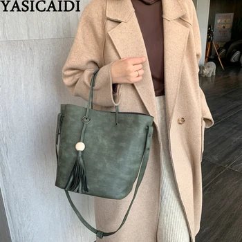 YASICAIDI 2pcs/set Zipper Purse And Handbags Tasse Decor Female Shoulder Bag Leather Bucket Crossbody Bags For Women Sac A Main
YASICAIDI 2pcs/set Zipper Purse And Handbags Tasse Decor Female Shoulder Bag Leather Bucket Crossbody Bags For Women Sac A Main