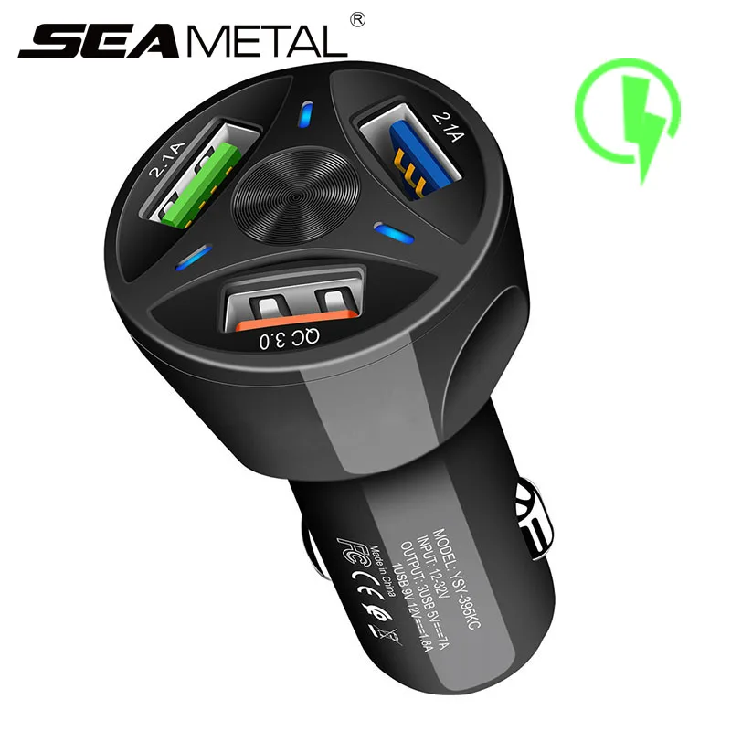 12V-24V Car Cigarette Lighter Charger USB Auto QC 3.0 Quick Charge 3 USB Splitter Adapter for Mobile Phone DVR GPS MP3 Charging
12V-24V Car Cigarette Lighter Charger USB Auto QC 3.0 Quick Charge 3 USB Splitter Adapter for Mobile Phone DVR GPS MP3 Charging
