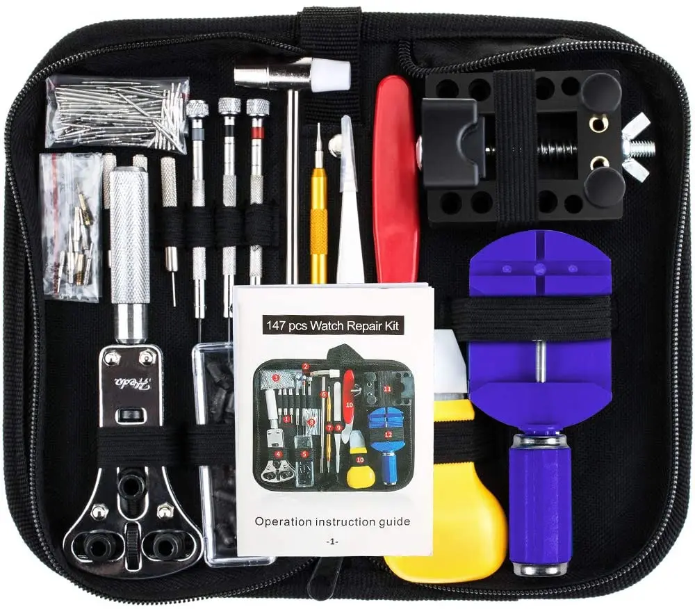 Watch Repair Kit Professional Spring Bar Tool Set, Watch Band Link Pin Tool Set with Carrying Case
Watch Repair Kit Professional Spring Bar Tool Set, Watch Band Link Pin Tool Set with Carrying Case