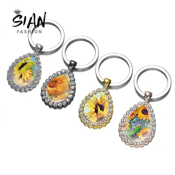SIAN Sunflowers Water Drop Keychain Bags Hot Key Ring Pendant Key Chain Ring Holder Birthday Gift For Women And Men Accessories
SIAN Sunflowers Water Drop Keychain Bags Hot Key Ring Pendant Key Chain Ring Holder Birthday Gift For Women And Men Accessories