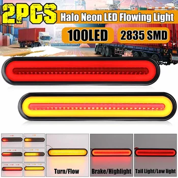 2pcs 100 LED Trailer Truck Brake Light 3 in1 Halo Ring Tail Brake Light Stop Turn Signal Sequential Flowing Lamp Bus Lorry
2pcs 100 LED Trailer Truck Brake Light 3 in1 Halo Ring Tail Brake Light Stop Turn Signal Sequential Flowing Lamp Bus Lorry