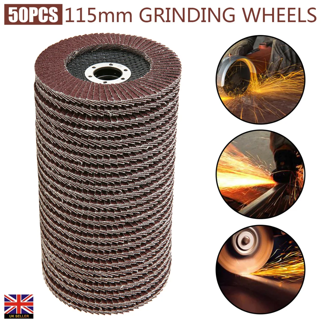 50pcs 60 Grit 4.5" 115mm Sanding Discs Flap Disc Grinding Wheel Angle Grinder Disc Wheels Blades For Angle Grinder Abrasive Tool
50pcs 60 Grit 4.5" 115mm Sanding Discs Flap Disc Grinding Wheel Angle Grinder Disc Wheels Blades For Angle Grinder Abrasive Tool