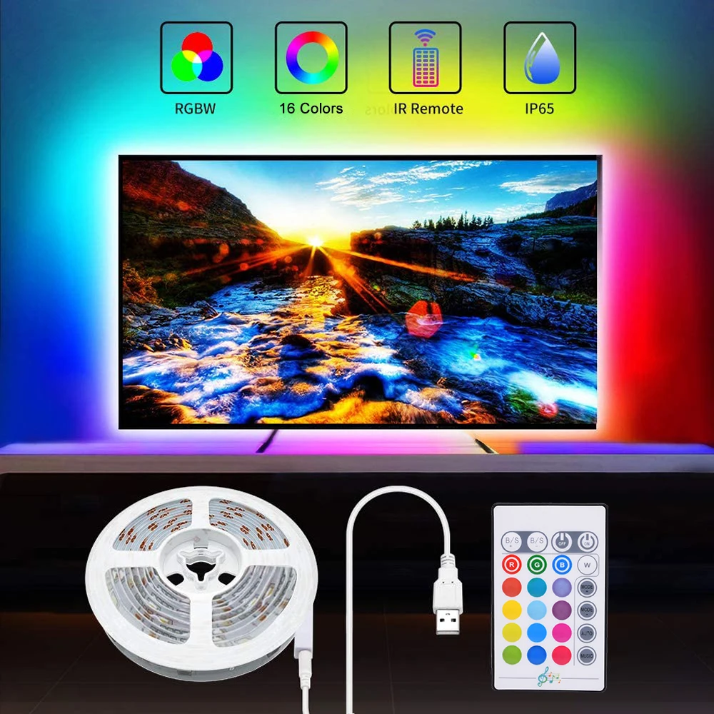 LED Strip Lights with Remote LED TV Back Light 6.56ft 9.84ft Waterproof 5V USB Powered LED Light Kits for 32-75in TV Monitor
LED Strip Lights with Remote LED TV Back Light 6.56ft 9.84ft Waterproof 5V USB Powered LED Light Kits for 32-75in TV Monitor