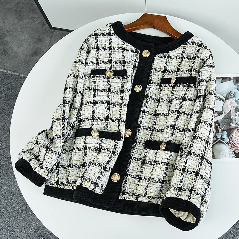 Ls33 Elegant Graceful Short Coat 2019 Autumn Clothing New Style Korean-Style Loose-Fit Tweed Plaid Coat Tops Women's
Ls33 Elegant Graceful Short Coat 2019 Autumn Clothing New Style Korean-Style Loose-Fit Tweed Plaid Coat Tops Women's