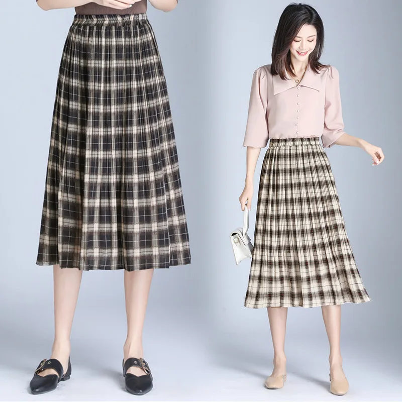 Shanghai 2020 Female Spring Korean-style High-waisted Slimming Mid-length A- line Pleated Skirt
Shanghai 2020 Female Spring Korean-style High-waisted Slimming Mid-length A- line Pleated Skirt
