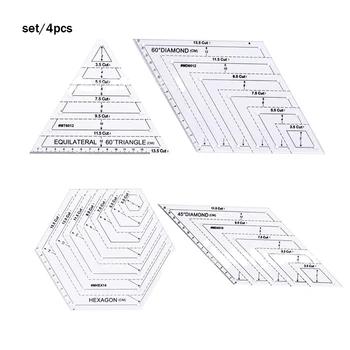4 Pcs/set Sewing Patchwork Ruler Craft Scale Ruler Set DIY Handmade Tailor Tools Manual Drawing Designer Tool
4 Pcs/set Sewing Patchwork Ruler Craft Scale Ruler Set DIY Handmade Tailor Tools Manual Drawing Designer Tool