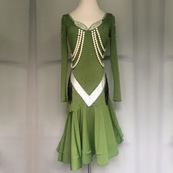 Custom Latin dance competition dress adult children Latin dance performance dress latin dance dress
Custom Latin dance competition dress adult children Latin dance performance dress latin dance dress