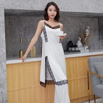 Fiklyc Summer New Ice Silk Sexy Lace Suspenders Trousers Simulation Silk Two-Piece Home Service
Fiklyc Summer New Ice Silk Sexy Lace Suspenders Trousers Simulation Silk Two-Piece Home Service